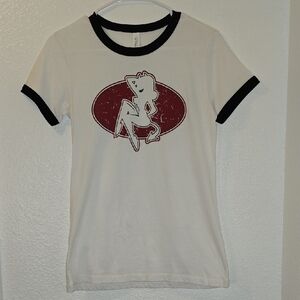 Bella Canvas White Tee with Black Trim